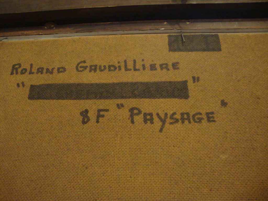 1971 paysage 8F verso Roland Gaudillière